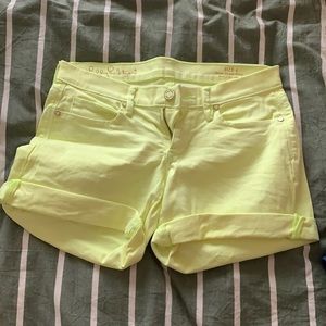 Lilly Pulitzer Neon Yellow Jean Shorts